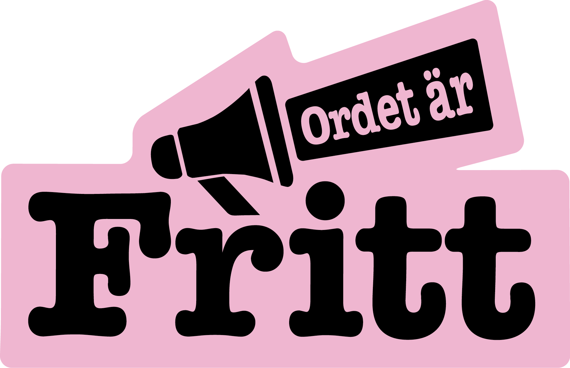 Ordet är fritt rosa logotyp