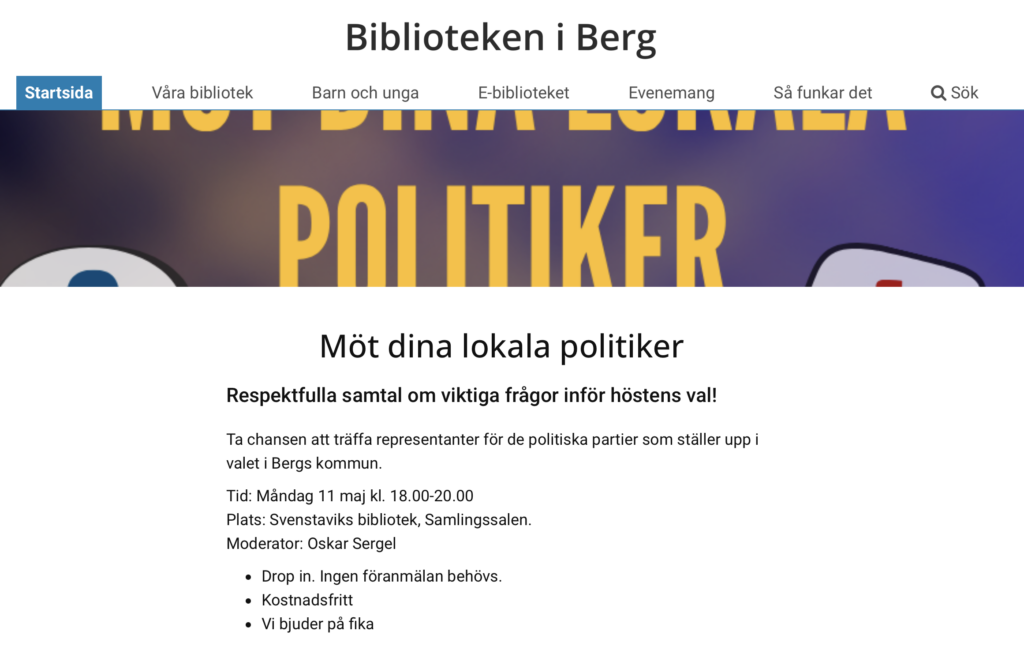 Möt dina lokala politiker i Stenstavik - bild från arrangemang